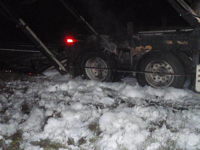 Semi fire, October 10, 2009. US Highway 20 at Biermann Rd.